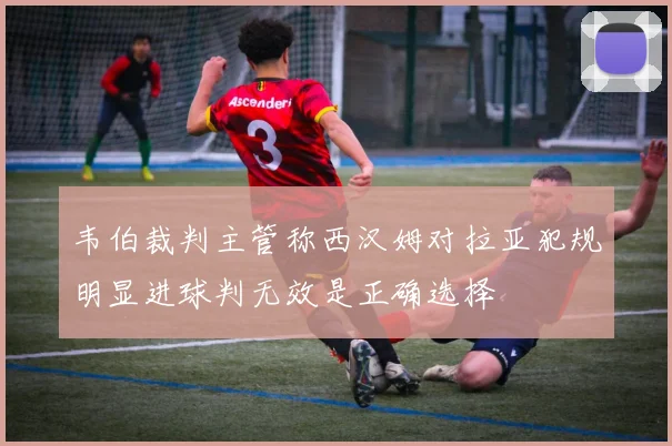 韦伯裁判主管称西汉姆对拉亚犯规明显进球判无效是正确选择